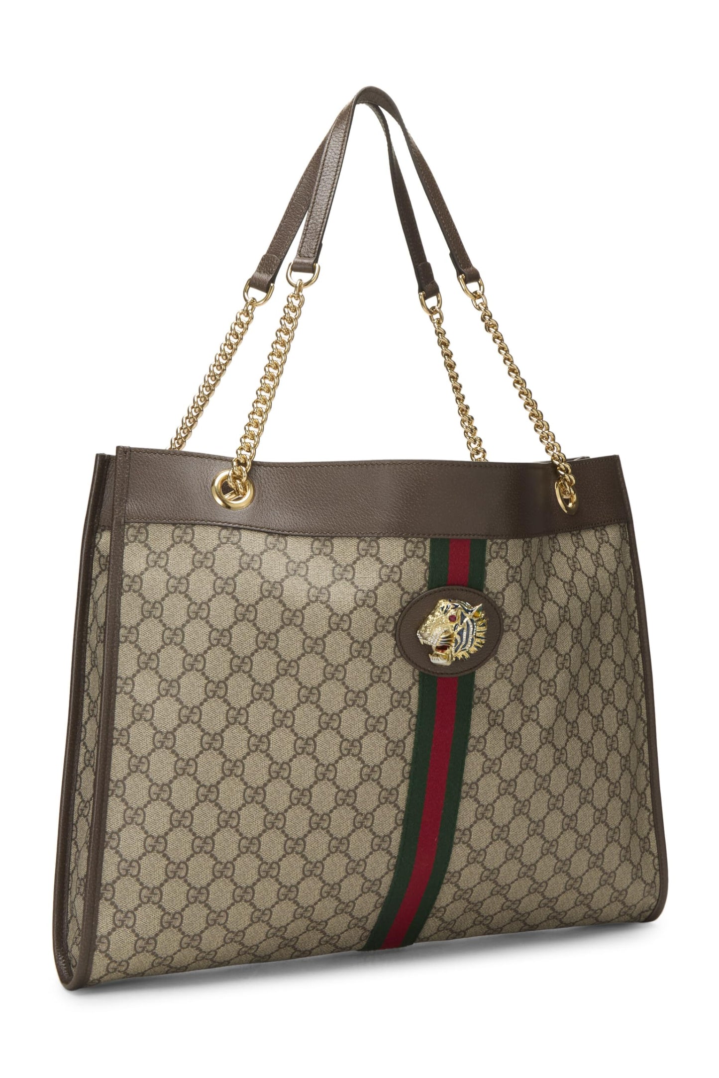 Gucci, sac fourre-tout Rajah en toile GG Supreme marron d'occasion, marron