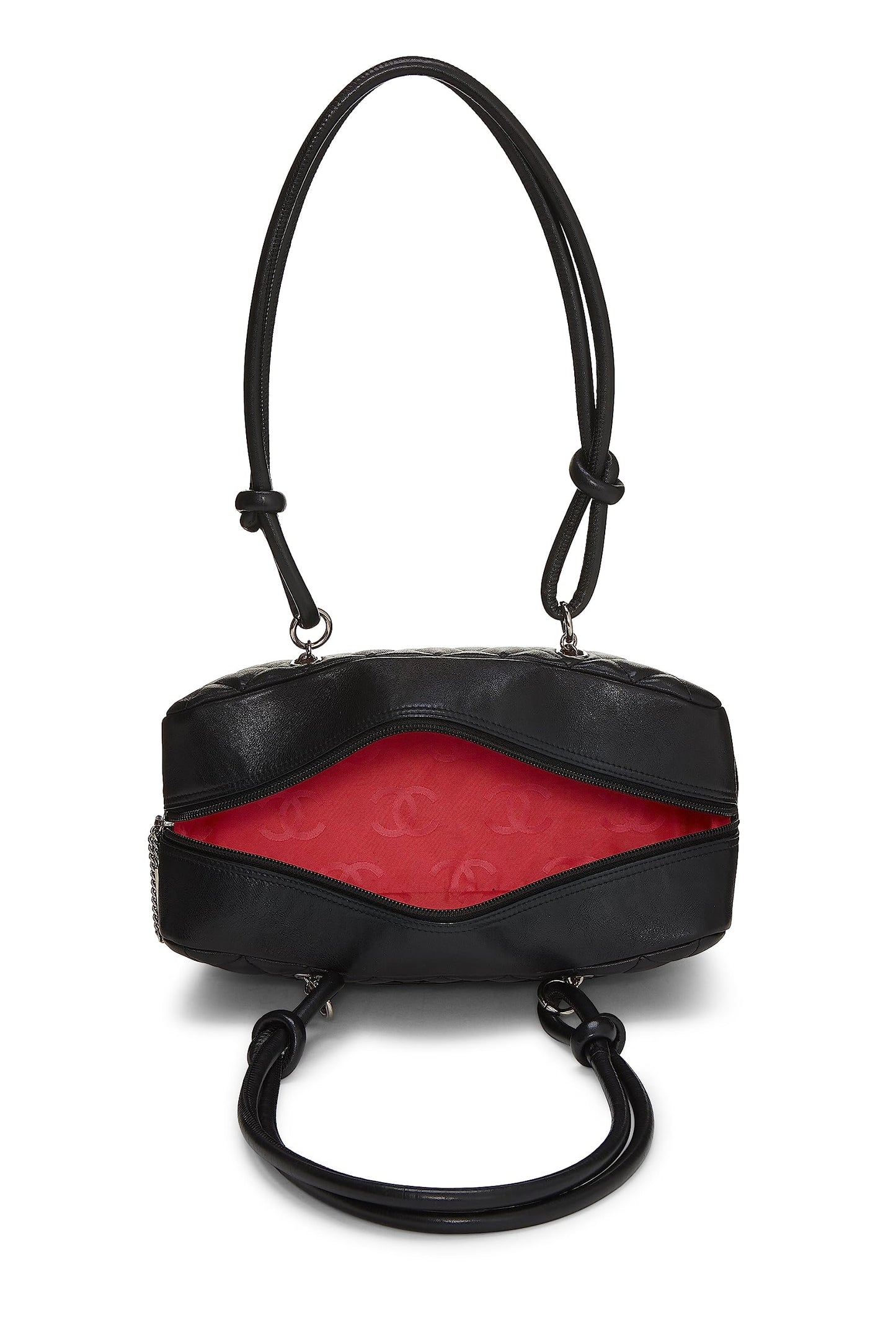 Chanel, Bowler Cambon Ligne en cuir de veau noir d'occasion, noir