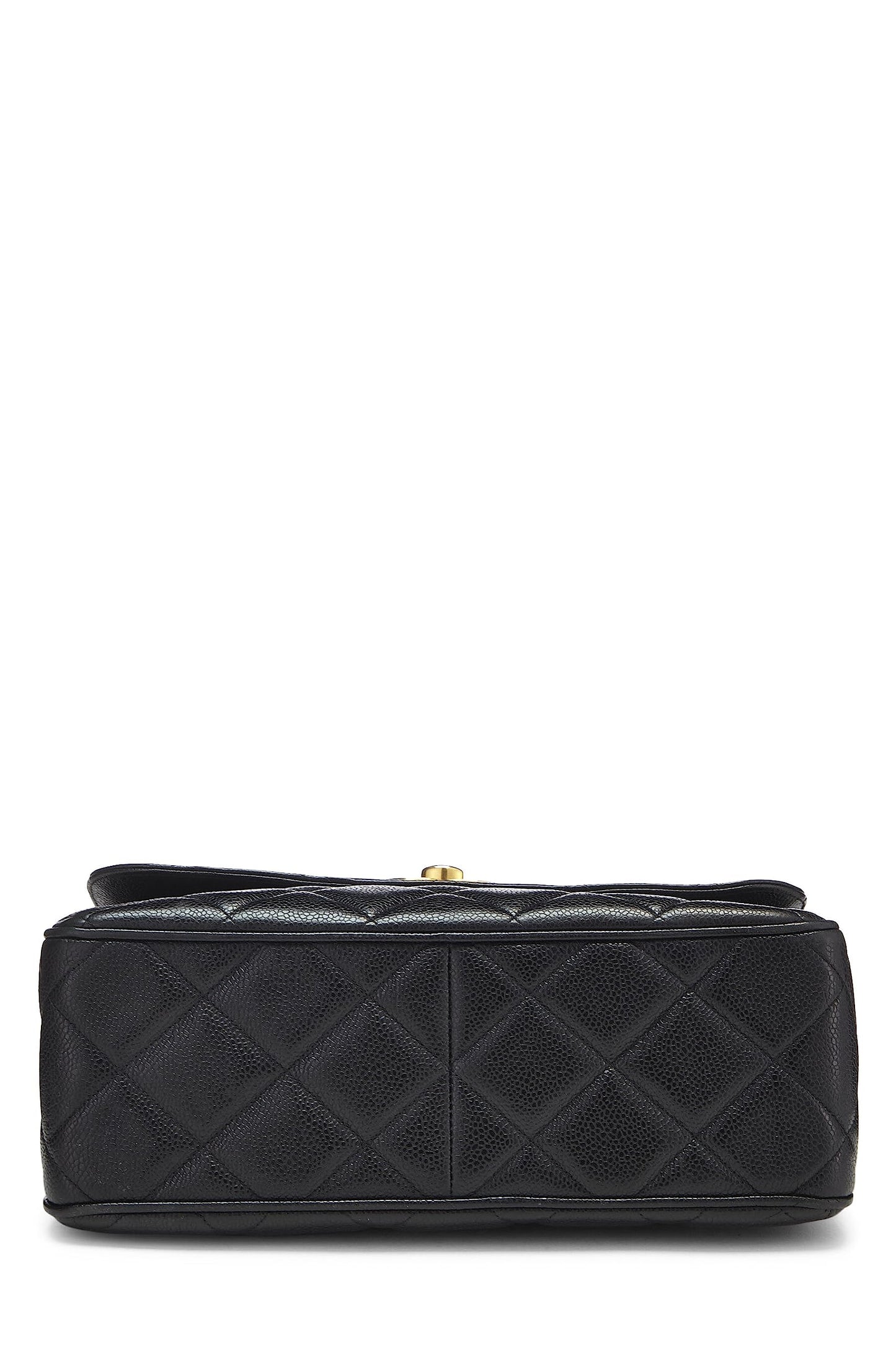 Chanel, Pre-Loved Black Caviar Big CC Square Flap Large, Black