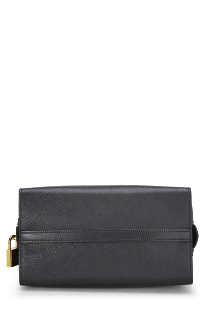 Prada, Pre-Loved Black Saffiano Esplanade Small, Black