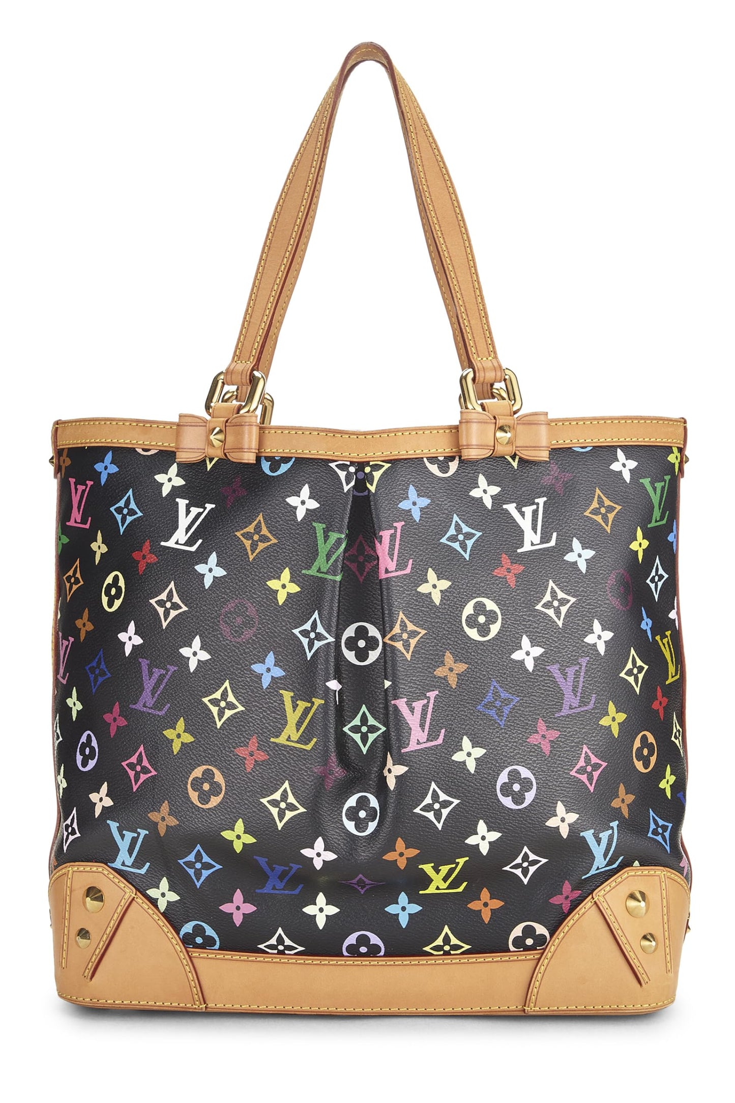 Louis Vuitton, Takashi Murakami x Louis Vuitton, sac Sharleen MM multicolore à monogramme noir d'occasion, noir