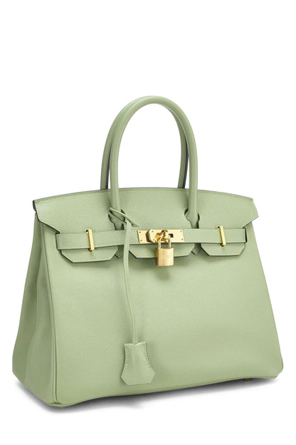 Hermès, Pre-Loved Vert Criquet Epsom Birkin 30, Vert Criquet