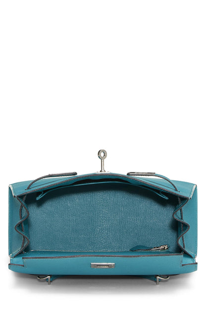 Hermès, Kelly Sellier 25 Epsom Bleu Paon d'occasion, Bleu Paon