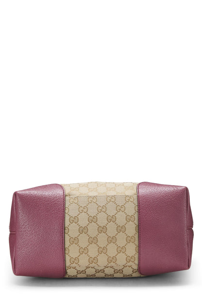 Gucci, sac à main Bree en toile GG rose d'occasion, rose