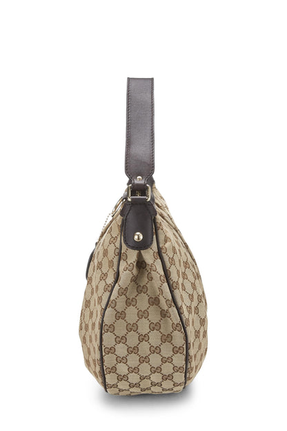 Gucci, Pre-Loved Original GG Canvas Sukey Hobo, Brown