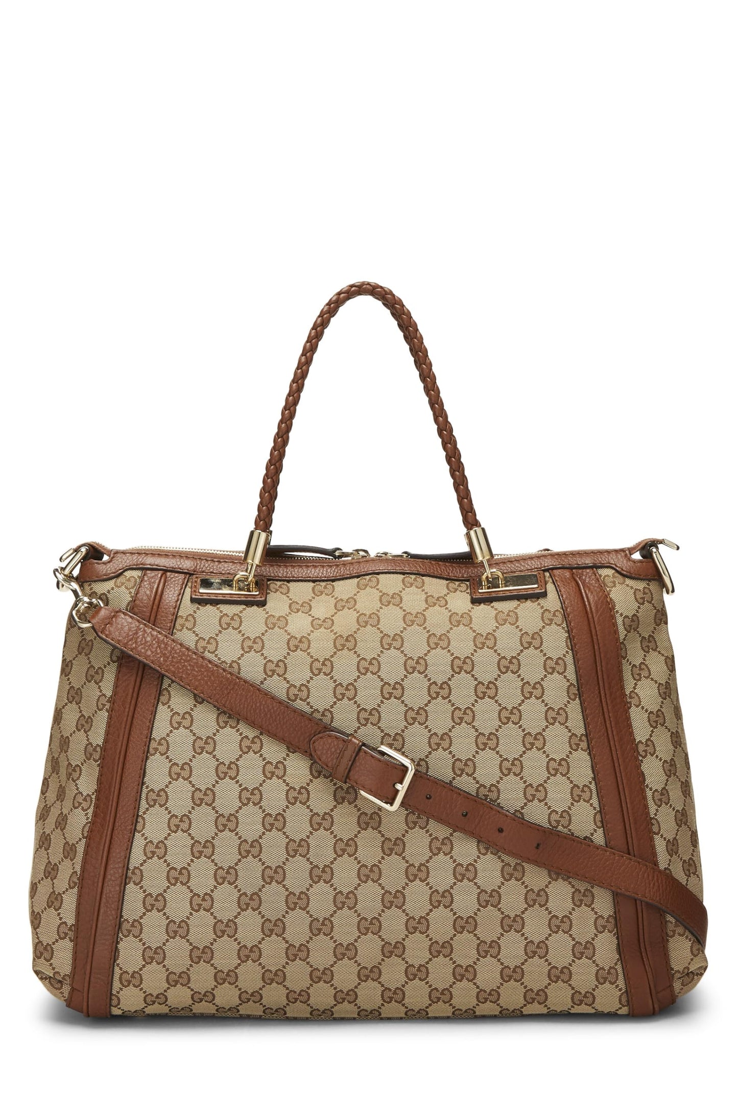 Gucci, Pre-Loved Original GG Canvas Bella Tote, Brown