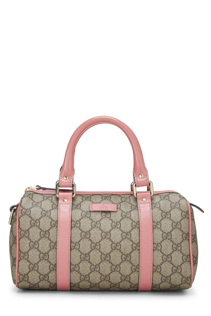 Gucci, Pre-Loved Pink Original GG Supreme Canvas Joy Boston Bag, Pink