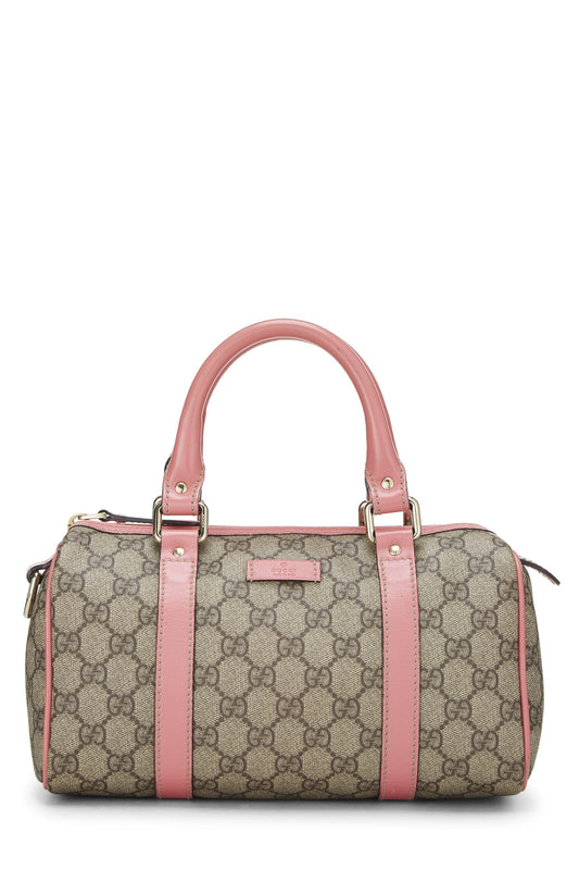 Gucci, sac Boston Joy en toile suprême GG rose d'occasion, rose