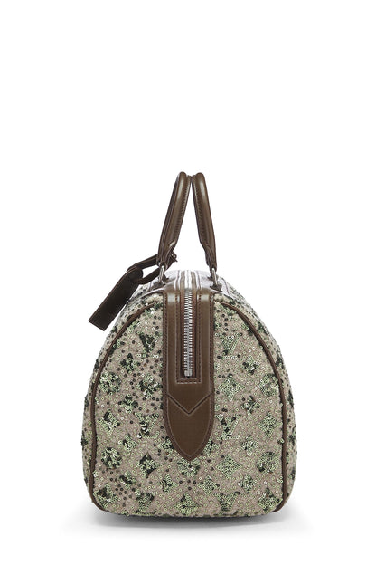 Louis Vuitton, sac Sunshine Express Speedy 30 à paillettes vert monogrammé d'occasion, vert