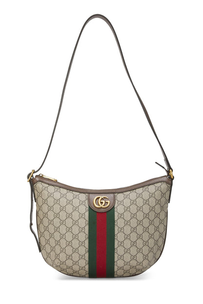 Gucci, sac à bandoulière Ophidia en toile GG Supreme d'origine d'occasion, marron