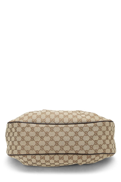 Gucci, sac hobo Sukey en toile GG d'origine d'occasion, marron