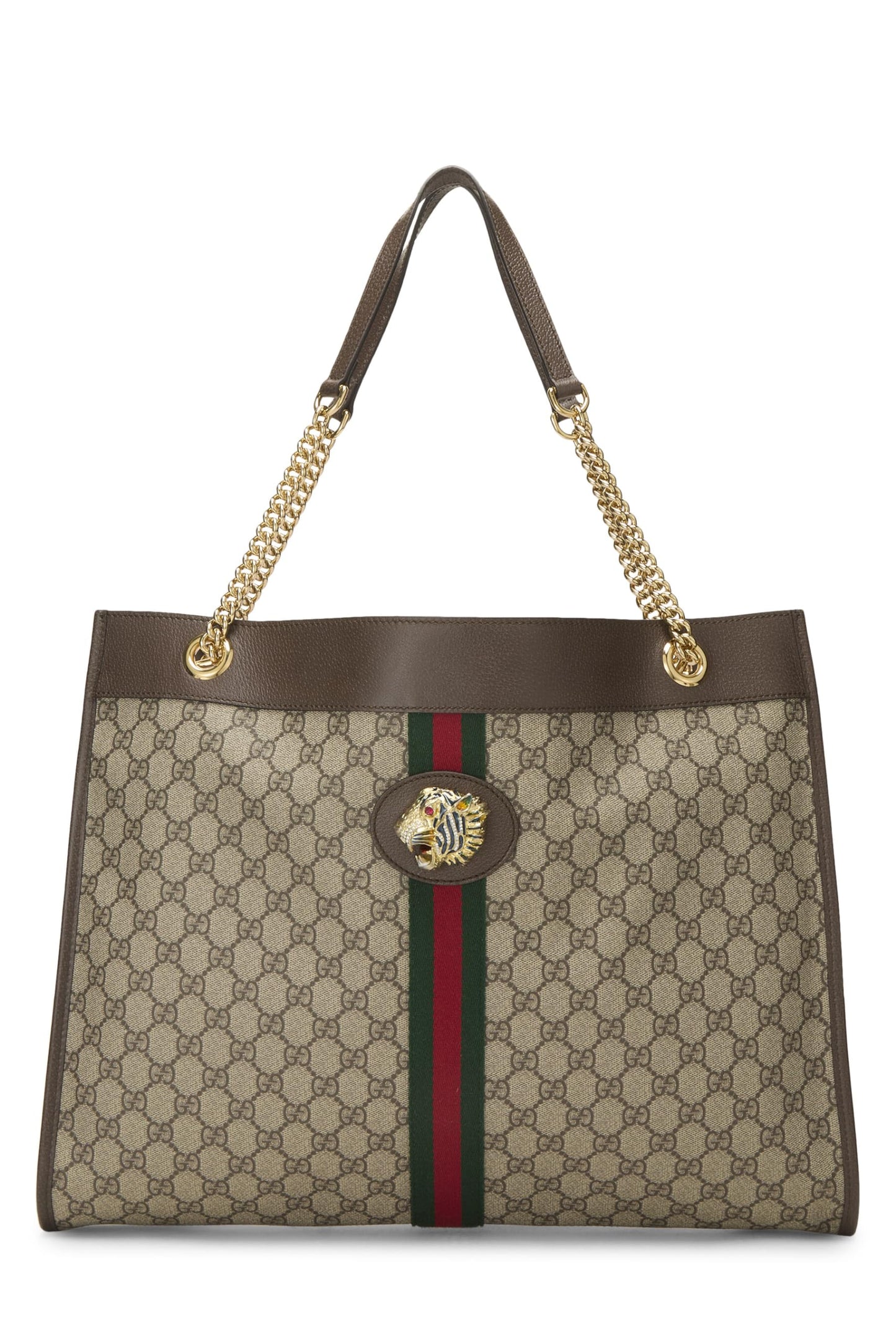 Gucci, sac fourre-tout Rajah en toile GG Supreme marron d'occasion, marron