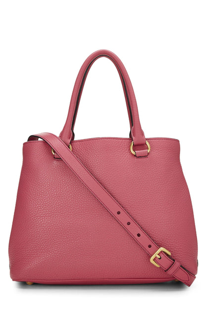 Prada, sac cabas convertible à poignée supérieure Vitello Daino rose d'occasion, rose