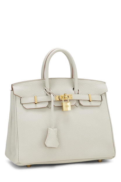 Hermès, Pre-Loved Pearl Grey Togo Birkin 25, Grey