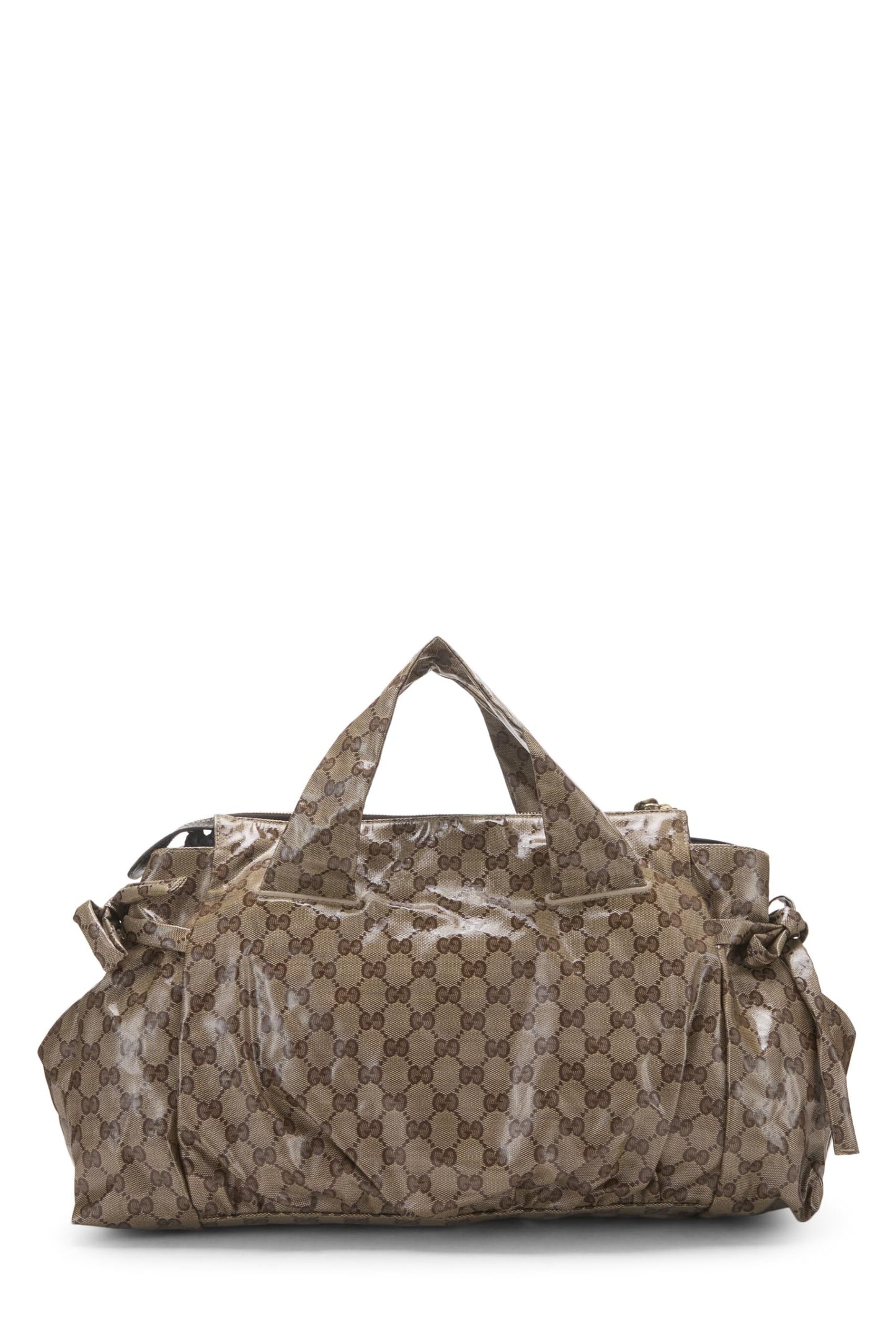 Gucci, sac fourre-tout en toile à cristaux GG marron d'occasion, marron