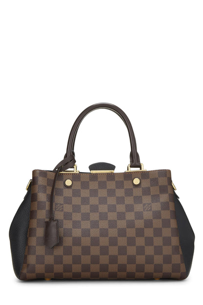 Louis Vuitton, Pre-Loved Damier Ebene Canvas & Black Leather Brittany, Black