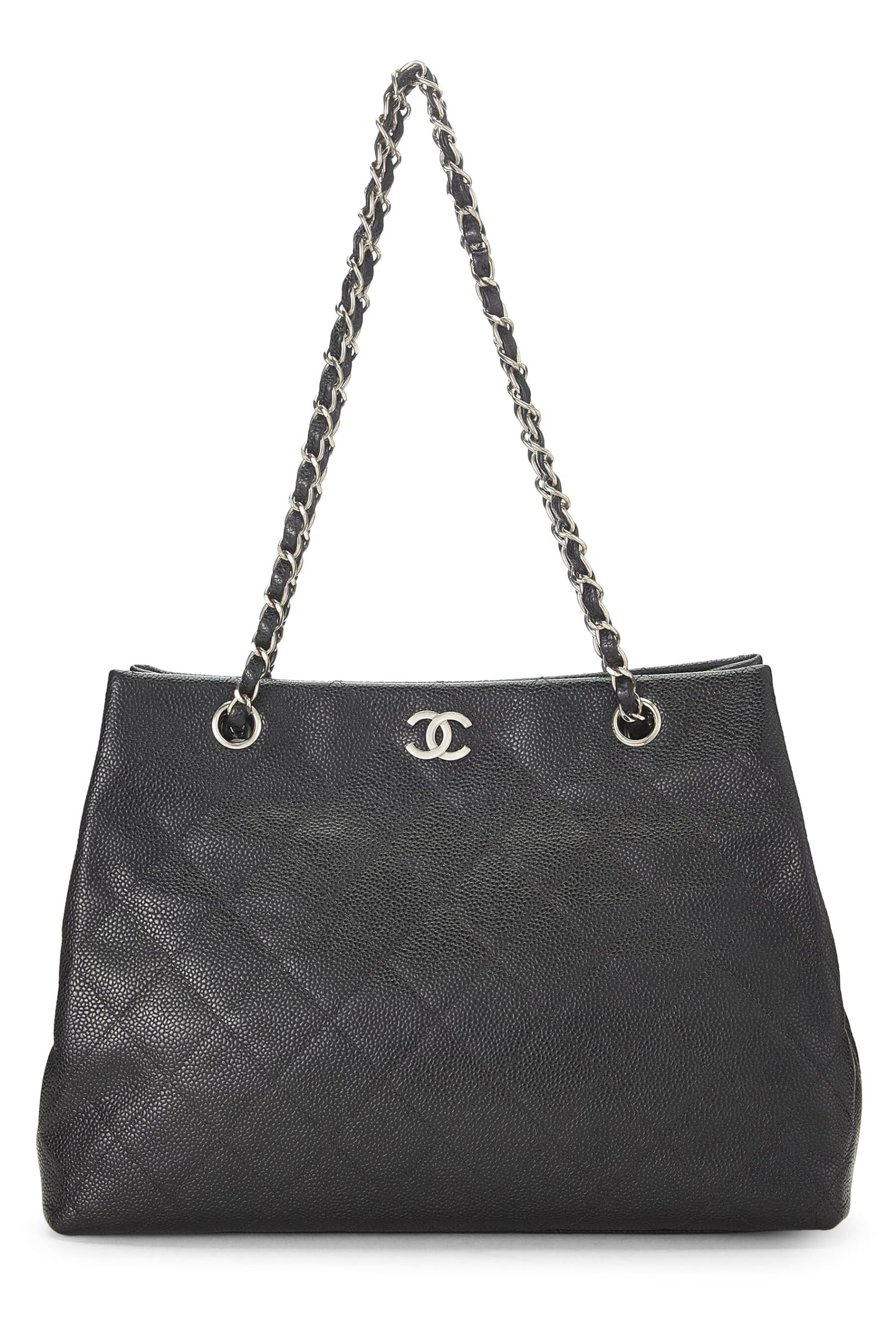 Chanel, Bolso tote pequeño de caviar negro Pre-Loved, Negro