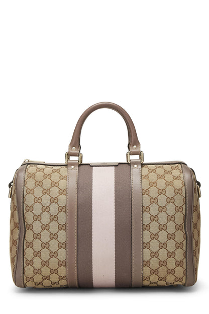 Gucci, sac à main Boston en toile GG rose d'occasion, rose