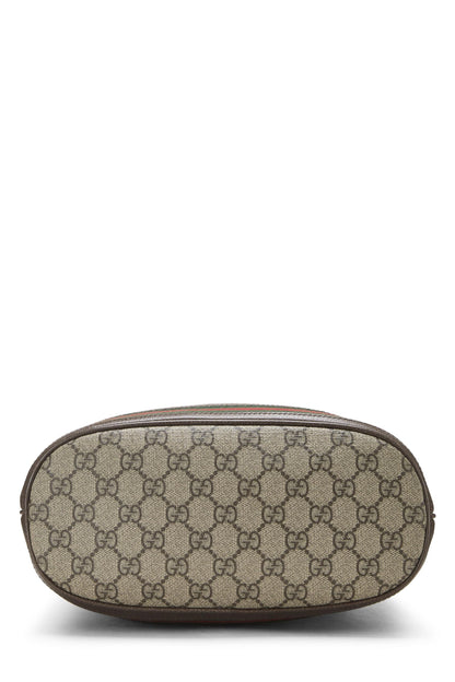 Gucci, sac seau Ophidia en toile suprême GG d'origine d'occasion, taille moyenne, marron