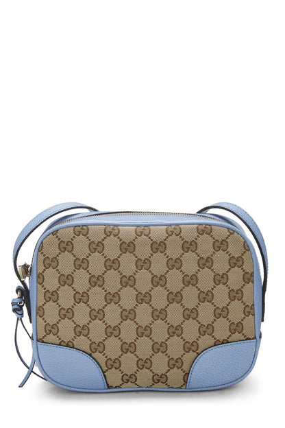 Gucci, sac à bandoulière Bree en toile GG bleu d'occasion, bleu