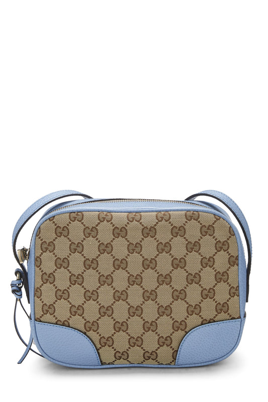 Gucci, sac à bandoulière Bree en toile GG bleu d'occasion, bleu