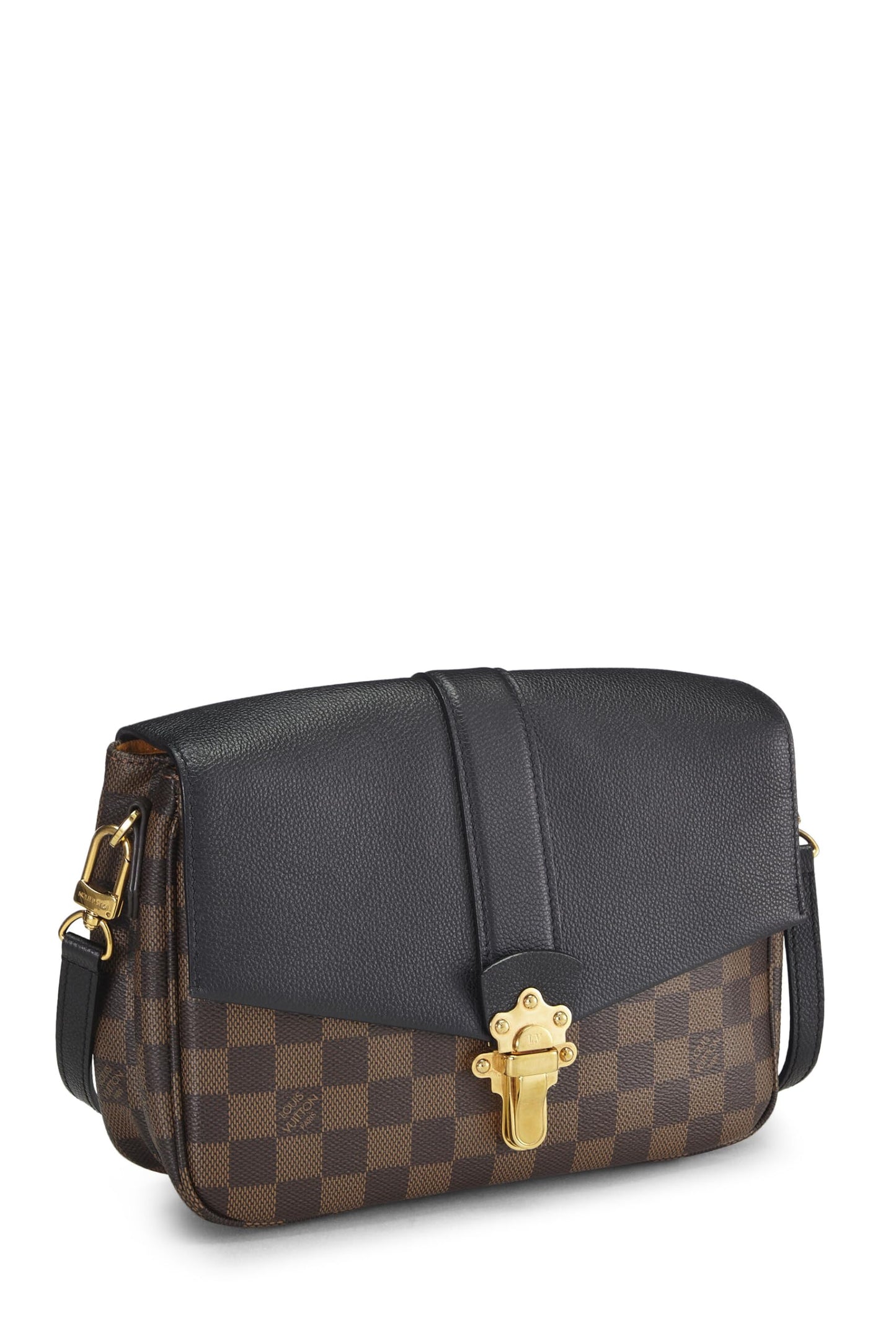 Louis Vuitton, Pre-Loved Black Damier Ebene Clapton Crossbody, Black