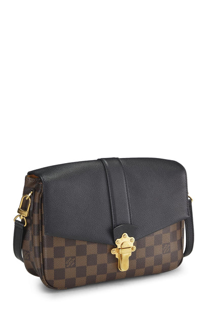 Louis Vuitton, sac bandoulière Clapton noir Damier Ebene d'occasion, noir