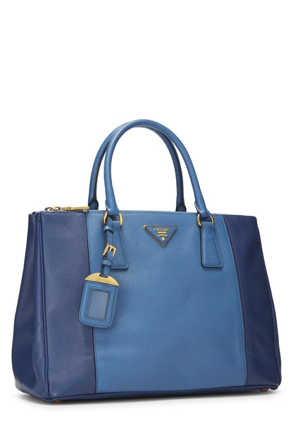 Prada, sac fourre-tout Executive moyen en saffiano bleu d'occasion, bleu