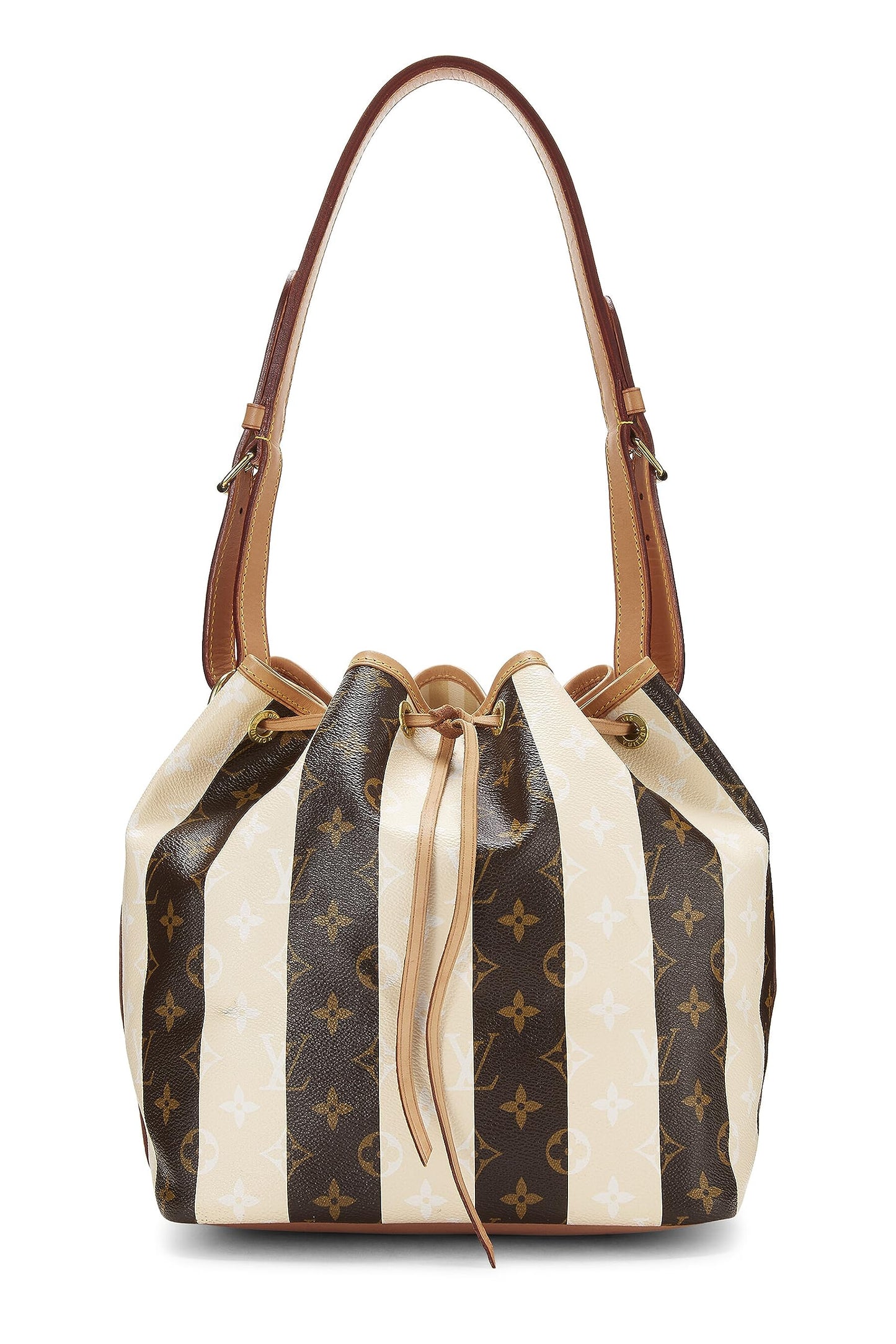 Louis Vuitton, Femme Pré-Aimée Toile Monogram Crème Rayures Noé Petite, Crème, Petit