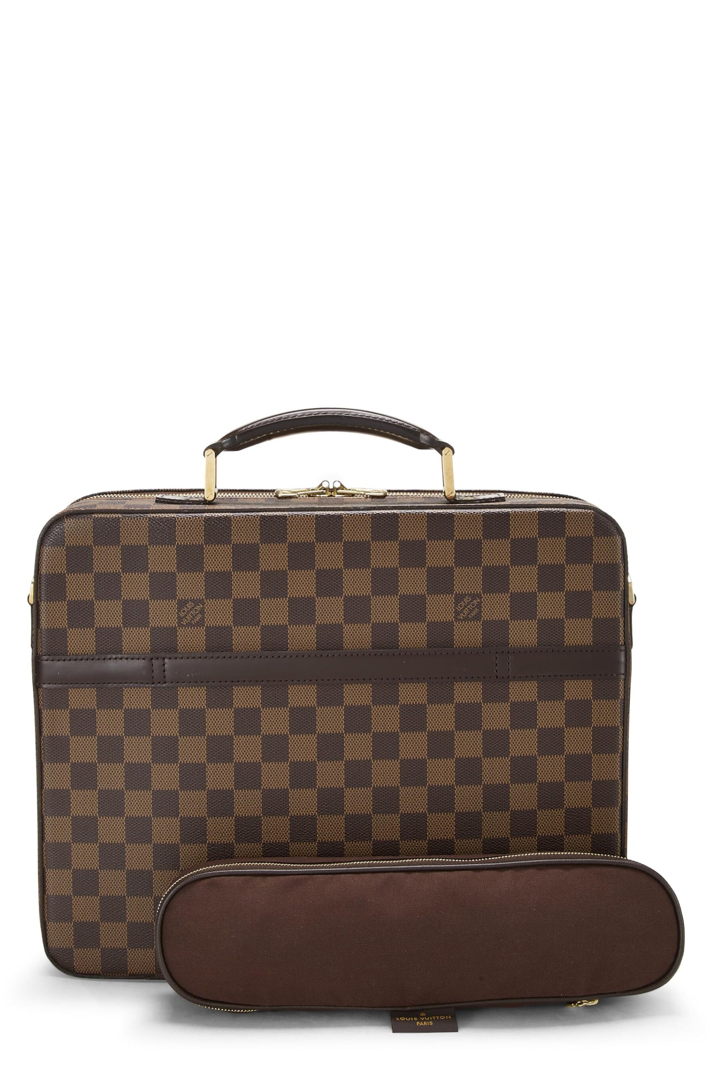 Louis Vuitton, Pre-Loved Damier Ebene Porte Ordinateur Sabana, Marrón