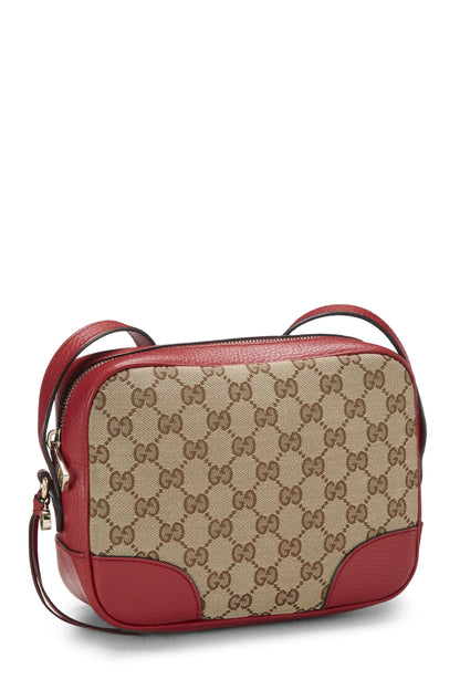 Gucci, sac à bandoulière Bree en toile GG rouge d'occasion, rouge