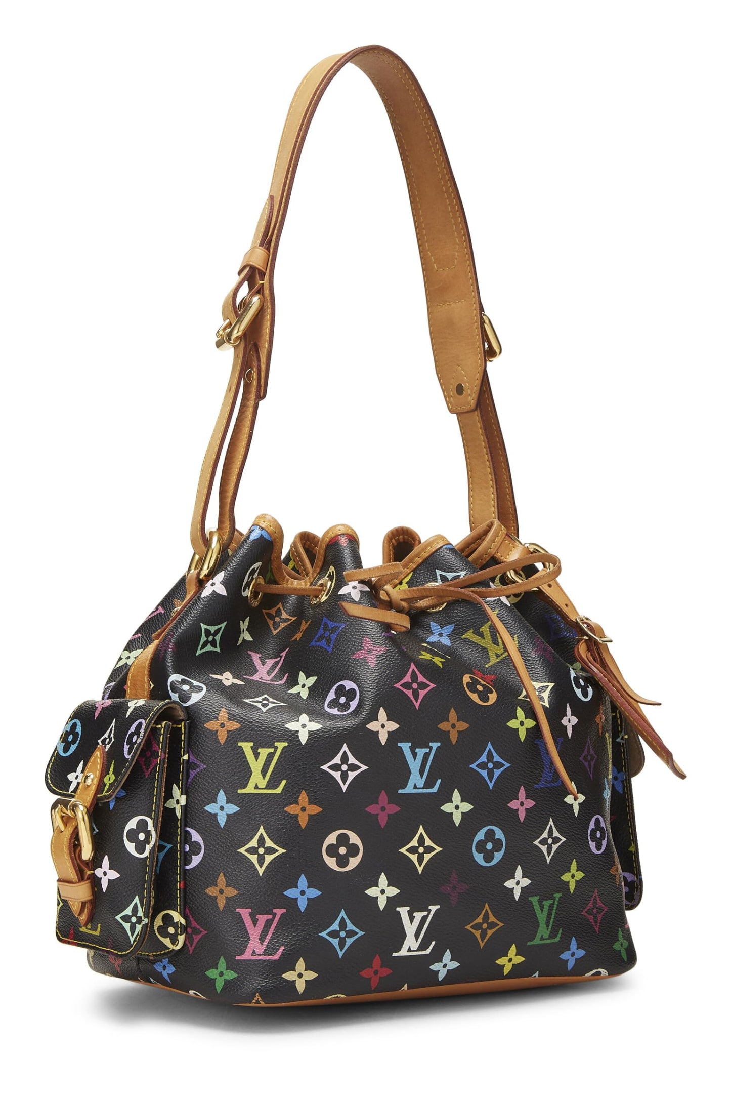 Louis Vuitton, Pre-Loved Takashi Murakami x Louis Vuitton Monograma negro Multicolore Noe Petite, Negro