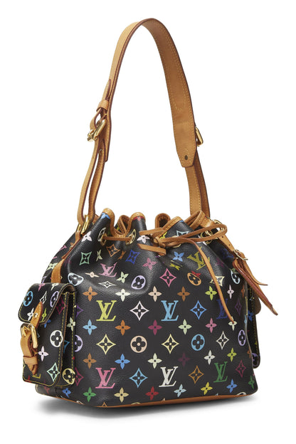 Louis Vuitton, Pre-Loved Takashi Murakami x Louis Vuitton Black Monogram Multicolore Noe Petite, Black