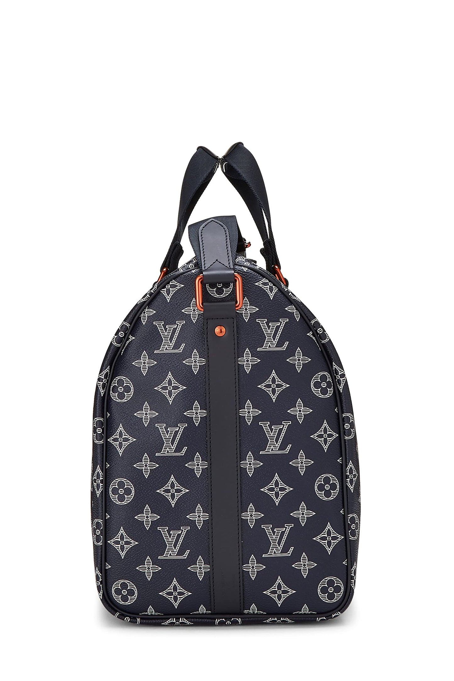 Louis Vuitton, Pre-Loved Monogram Upside Down Ink Speedy Bandouliere 40, Navy