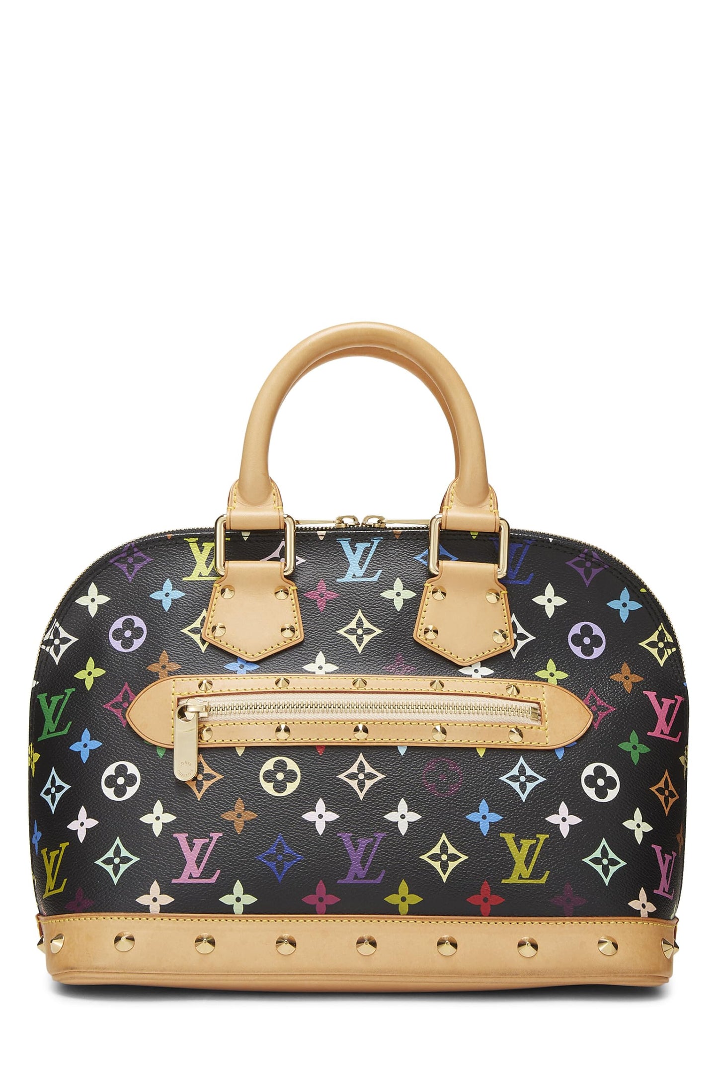 Louis Vuitton, Pre-Loved Takashi Murakami x Louis Vuitton Black Monogram Multicolore Alma PM, Black