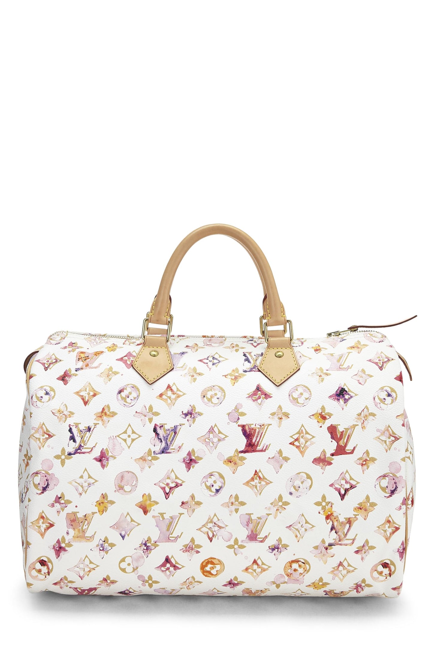 Louis Vuitton, Pre-Loved Richard Prince x Louis Vuitton Monogram Watercolor Speedy 35, White