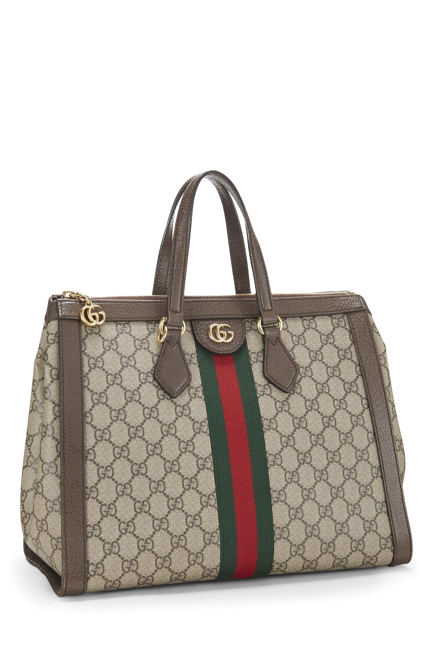 Gucci, Bolso tote Ophidia mediano de lona GG Supreme original Pre-Loved, marrón