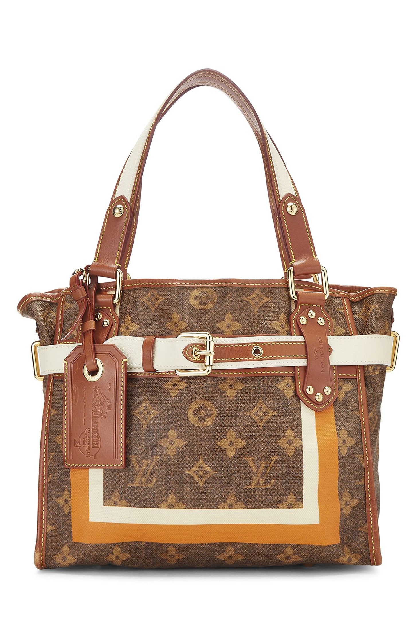 Louis Vuitton, Pre-Loved Monogram Rayures Tisse Sac PM, Brown