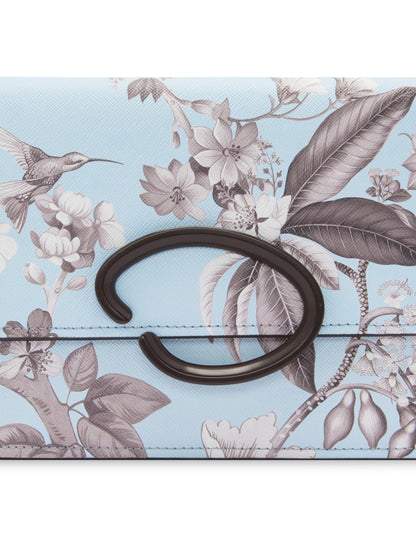 Oscar de la Renta, Flora &amp; Fauna Impreso O Pochette, Azul/Gris