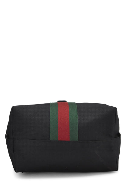 Gucci, Pre-Loved Black Techno Canvas Web Backpack, Black