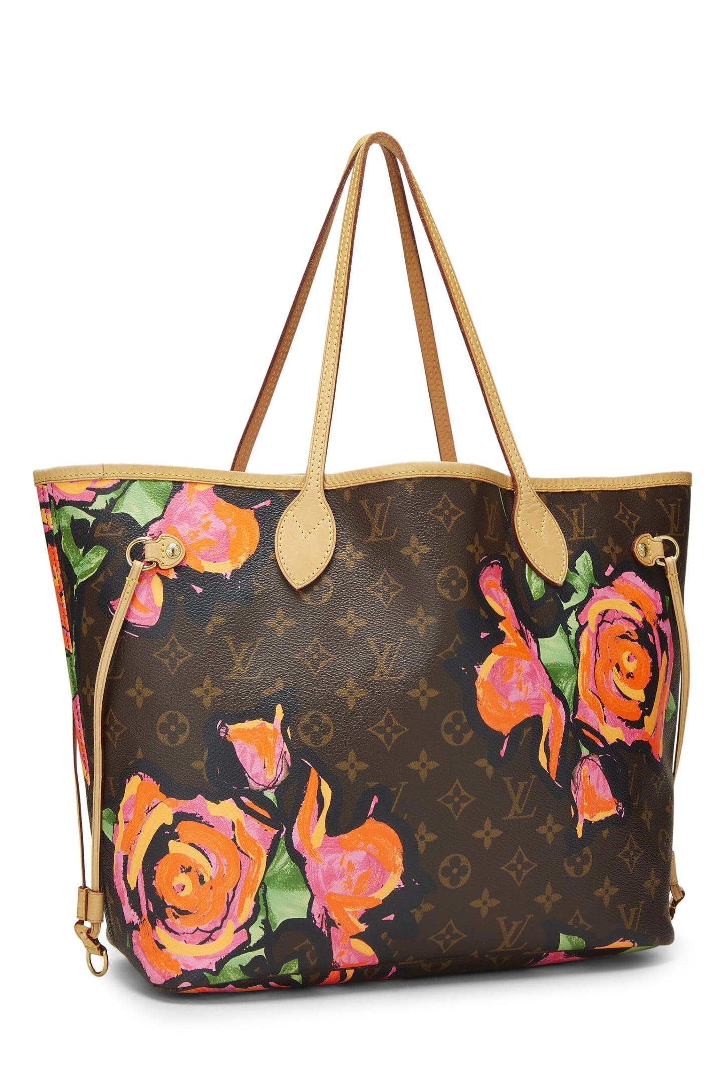 Louis Vuitton, Stephen Sprouse x Louis Vuitton Monogram Canvas Roses Neverfull MM, Marron