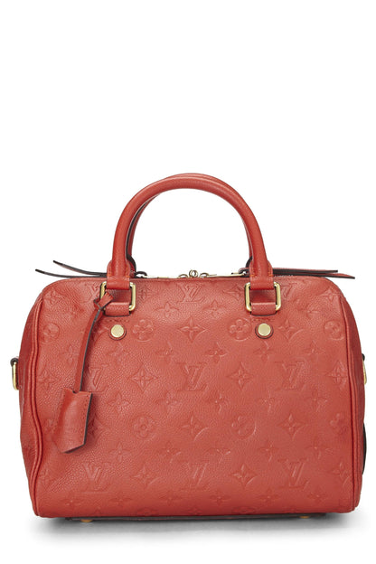 Louis Vuitton, Pre-Loved Orient Monogram Empreinte Speedy Bandouliere 25, Naranja