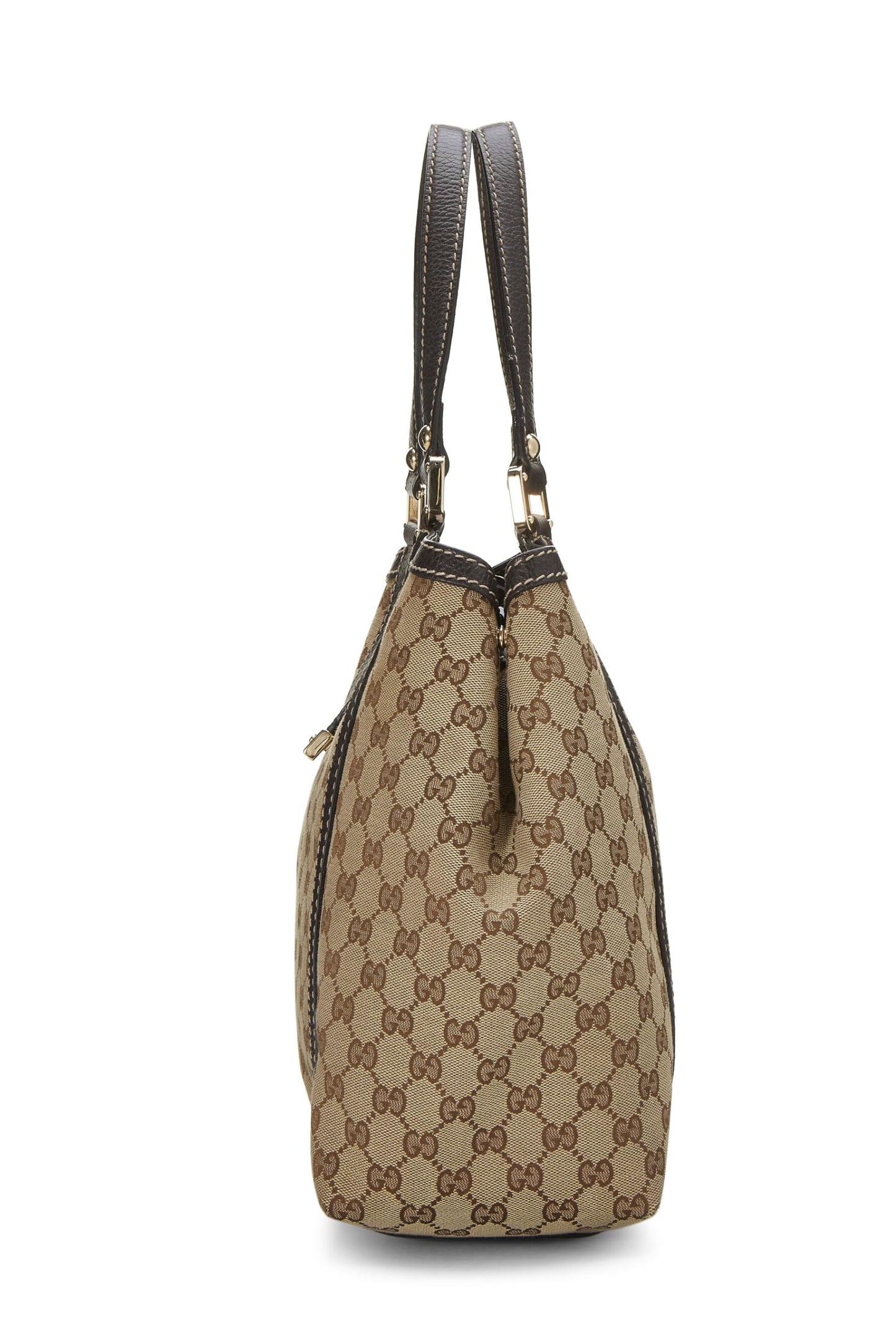 Gucci, sac fourre-tout Shelly en toile GG marron d'origine d'occasion, marron