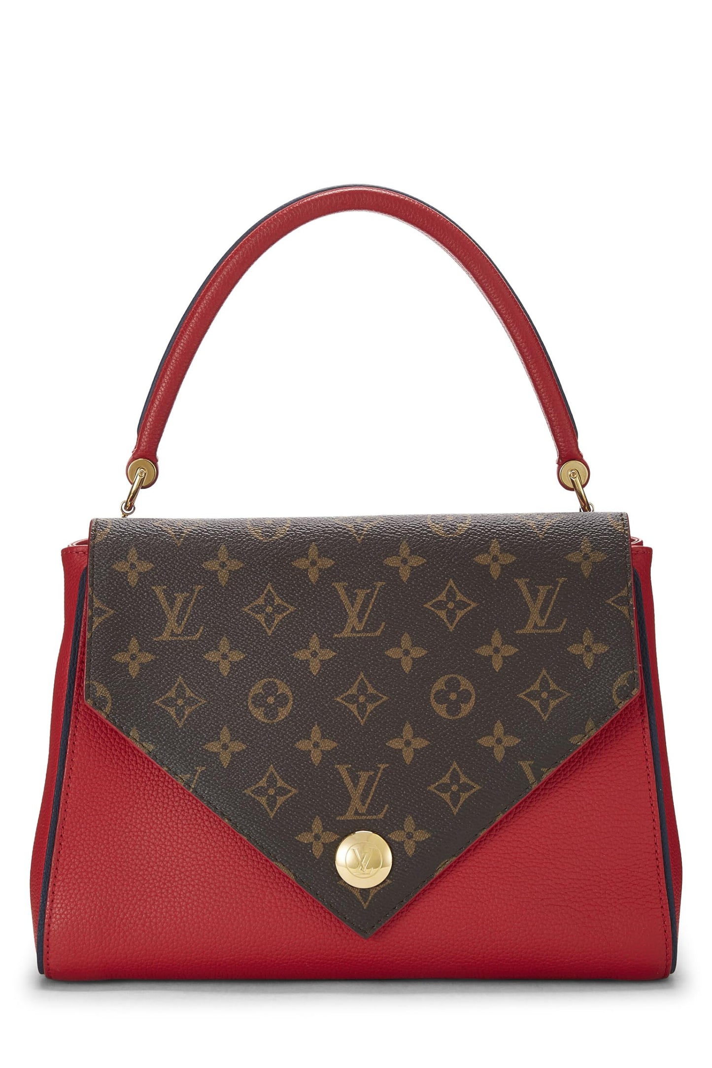 Louis Vuitton, Pre-Loved Red Leather Double V Bag, Red