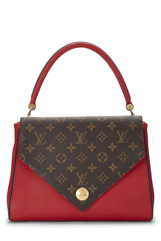 Louis Vuitton, Pre-Loved Red Leather Double V Bag, Red