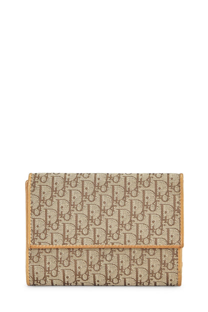 Dior, Portefeuille Trotter en toile beige d'occasion, beige