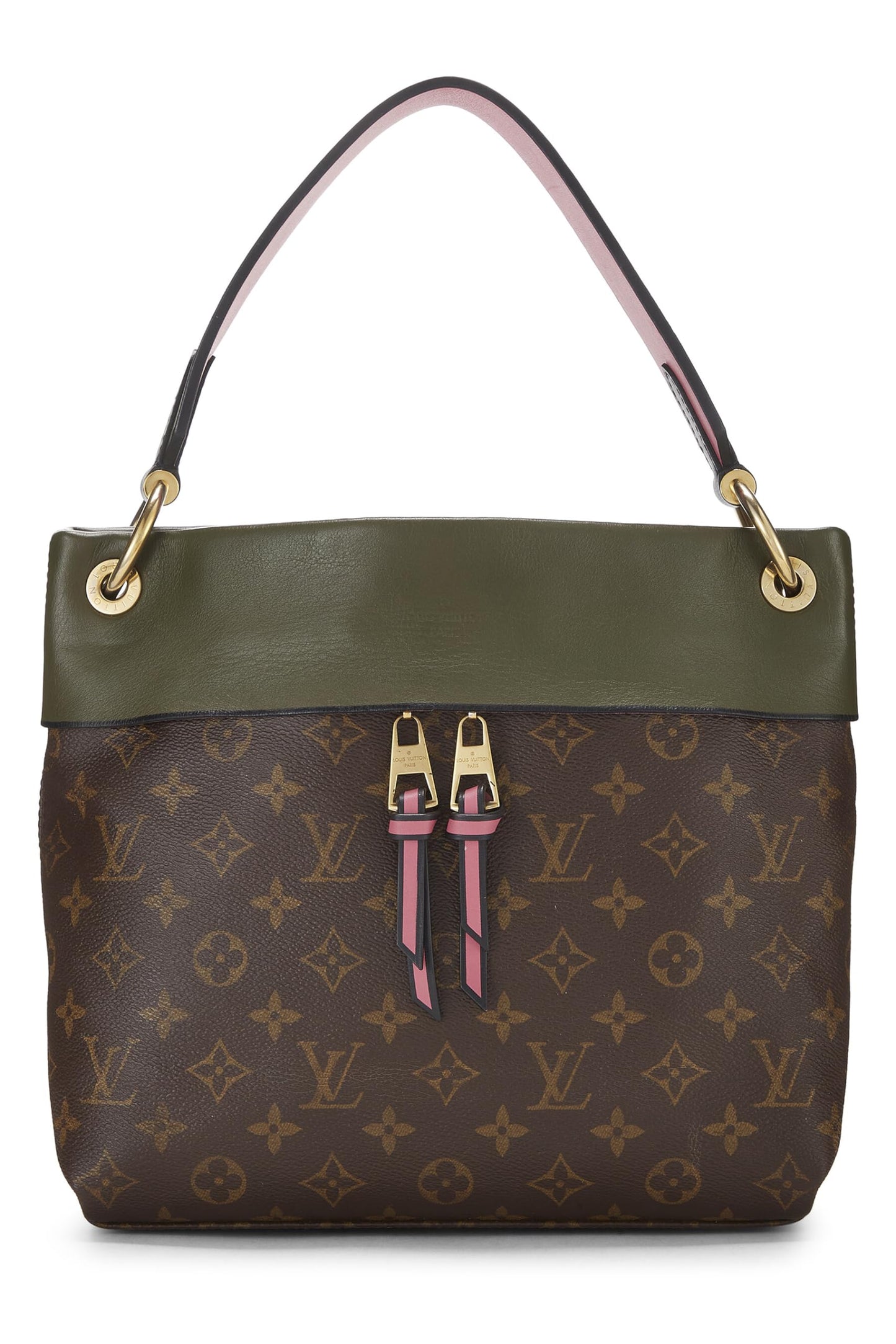 Louis Vuitton, Besace Tuileries en toile Monogram et cuir multicolore d'occasion, vert