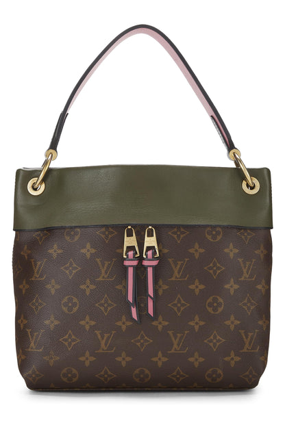 Louis Vuitton, Tuileries Besace de lona con monograma y cuero multicolor Pre-Loved, Verde