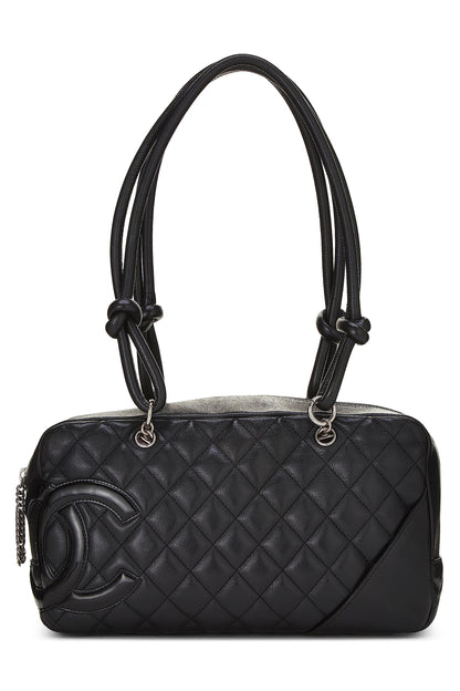 Chanel, Pre-Loved Black Calfskin Cambon Ligne Bowler, Black