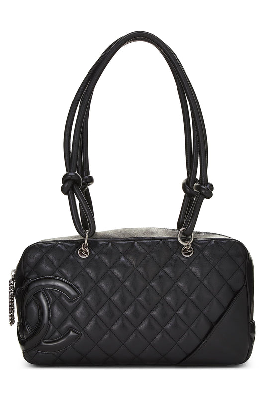 Chanel, Bombín Cambon Ligne de piel de becerro negra Pre-Loved, Negro